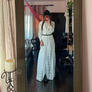 Merrie’s White Victorian Gown by Free People